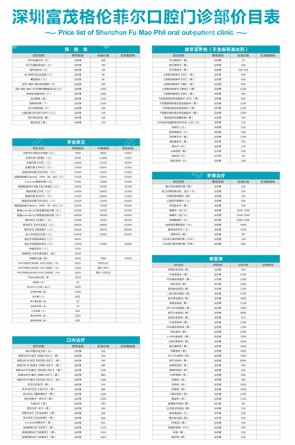 矫正牙齿价目表 儿童图片