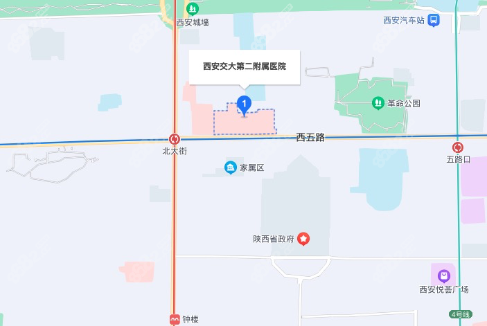 西安交通大學附屬二院地圖